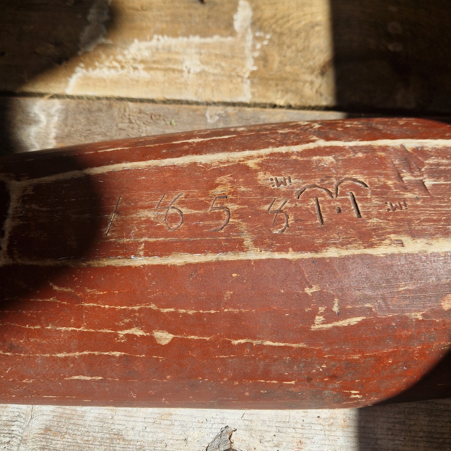 An antique Swedish wooden tray