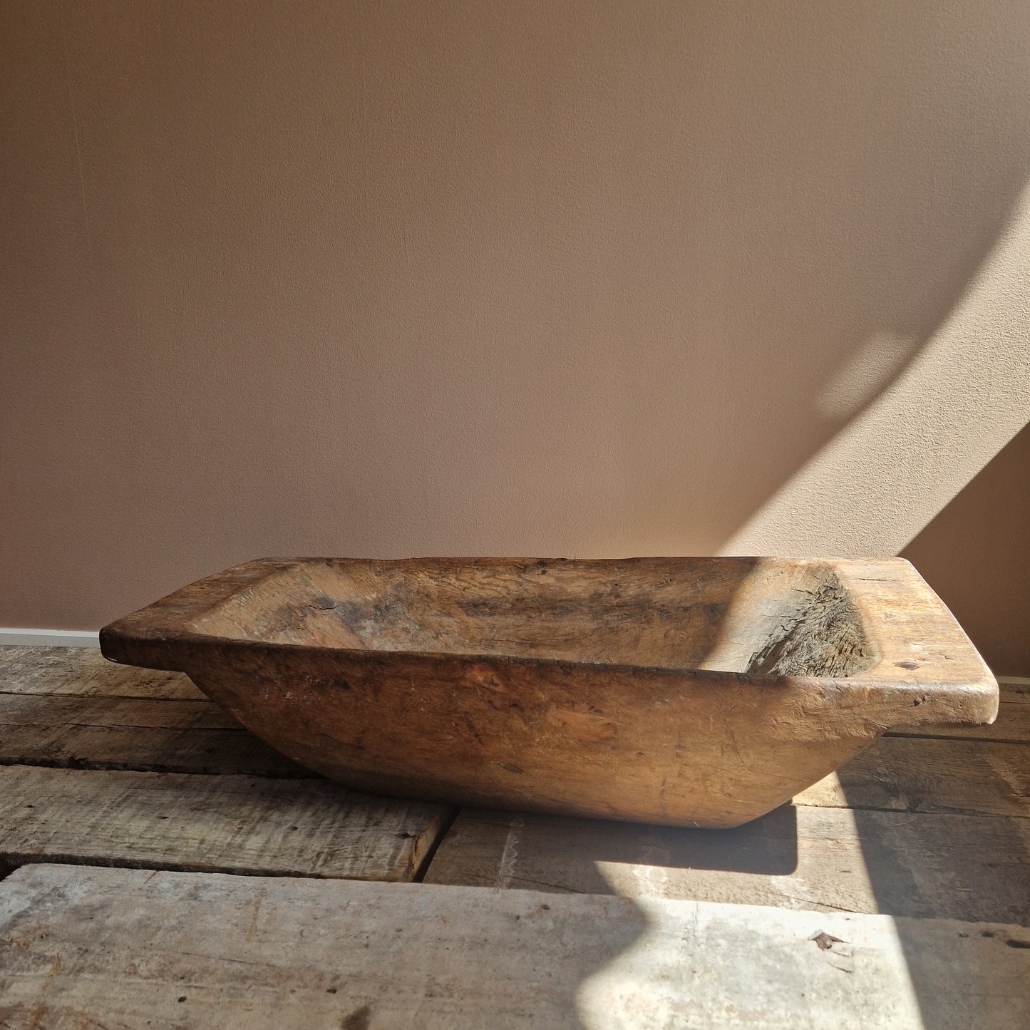 A large antique Swedish wooden tray