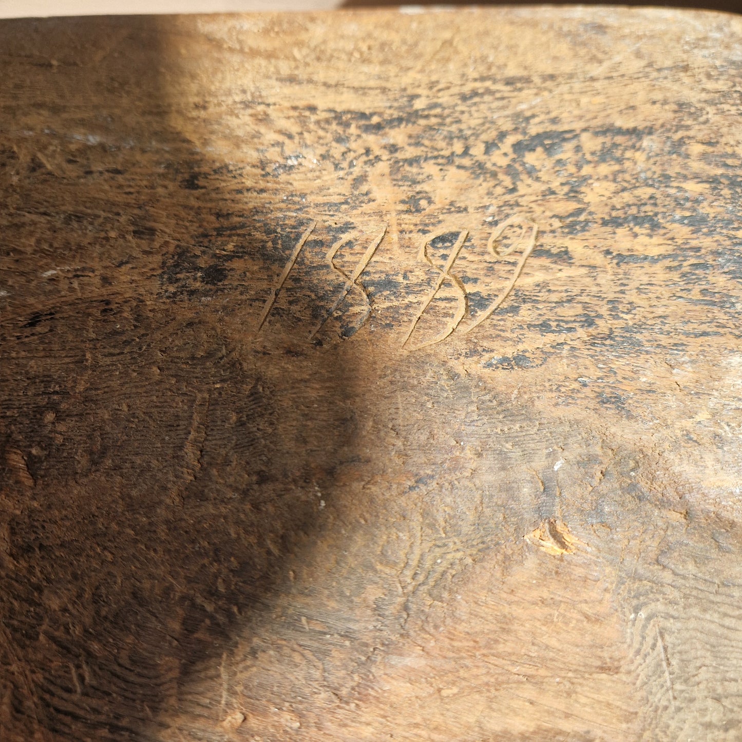 A large antique Swedish wooden tray