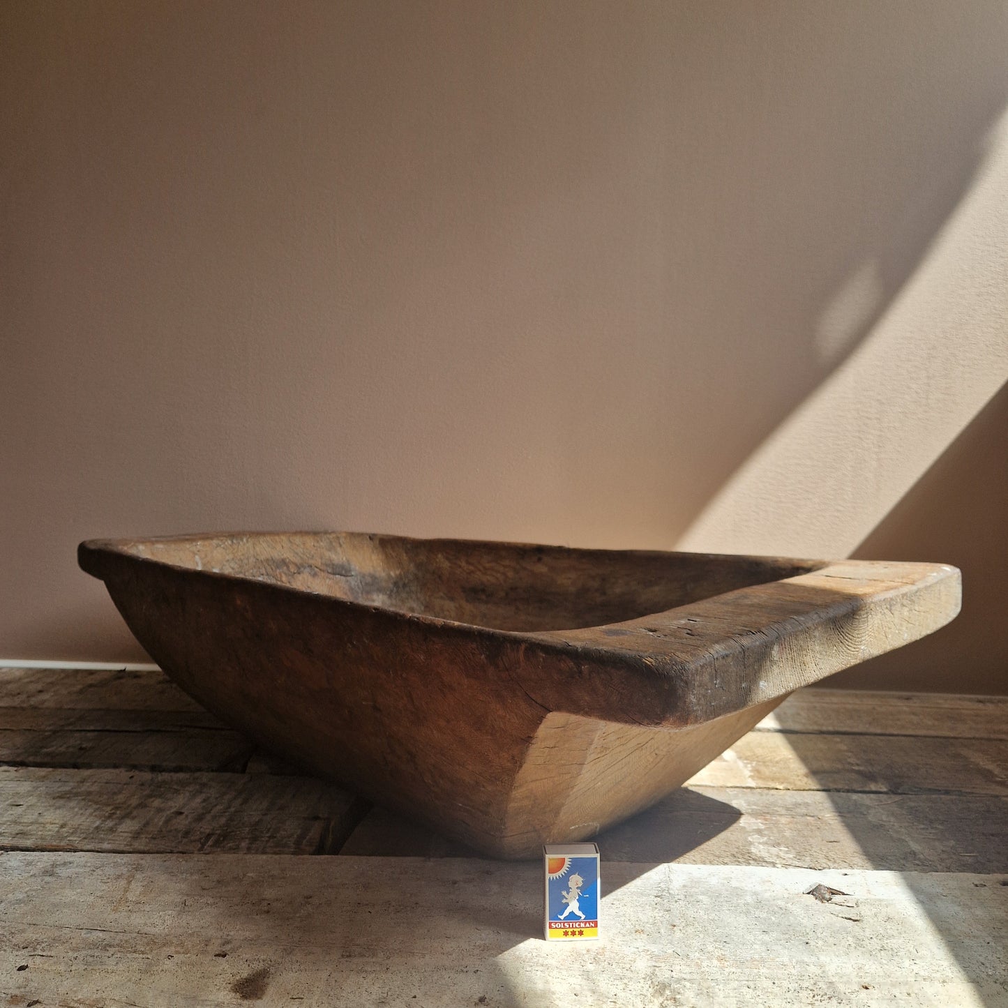 A large antique Swedish wooden tray