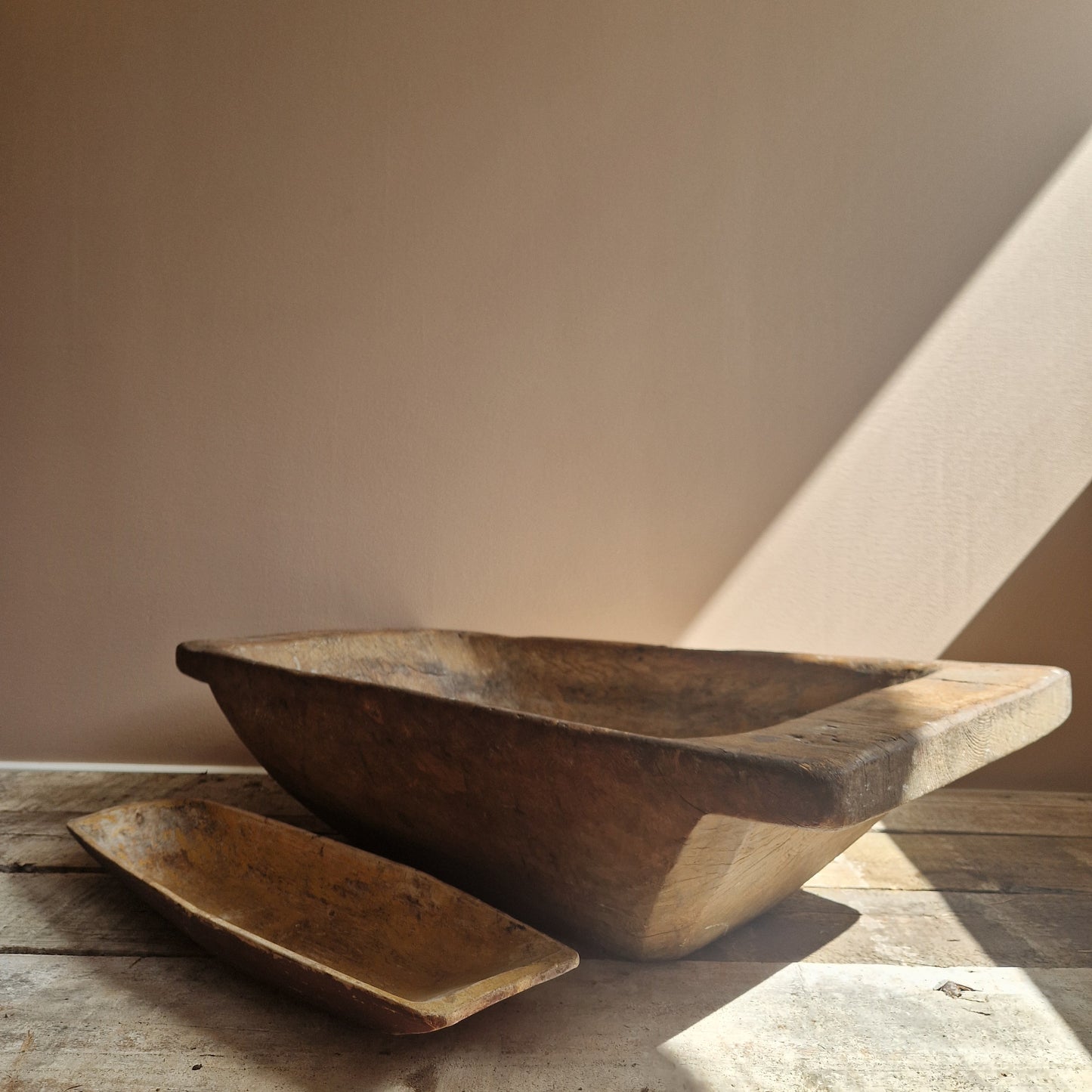 A large antique Swedish wooden tray