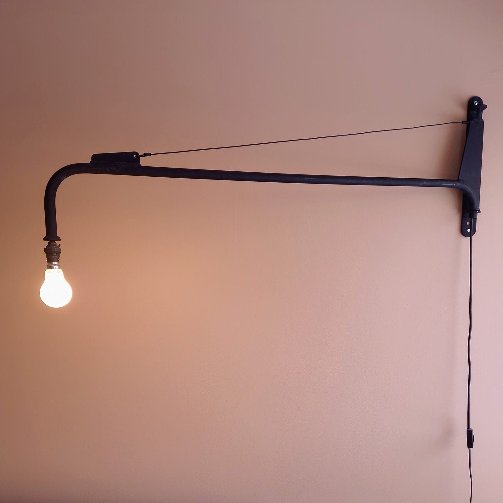 French industrial wall sconce in the style of Jean Prouve