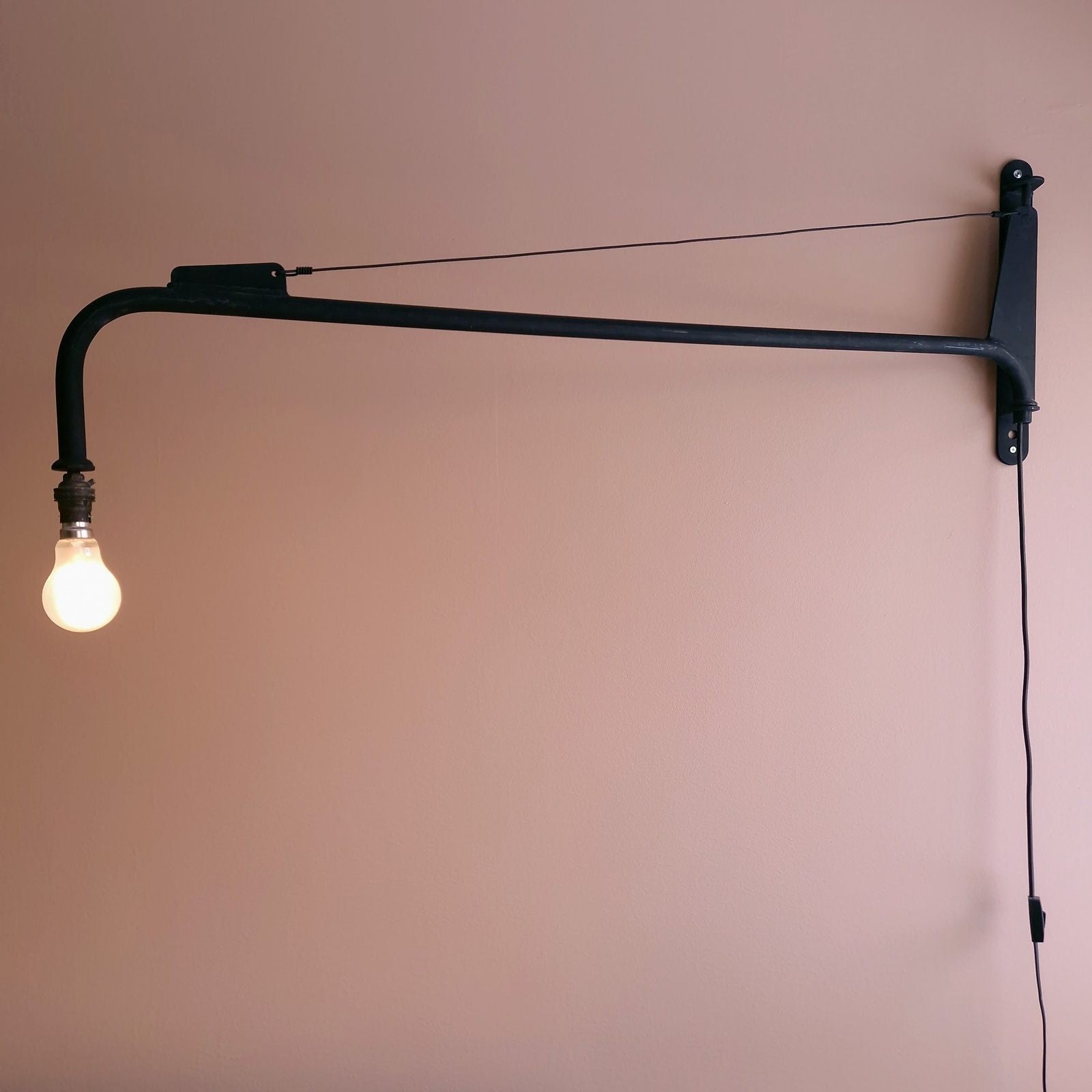 French industrial wall sconce in the style of Jean Prouve