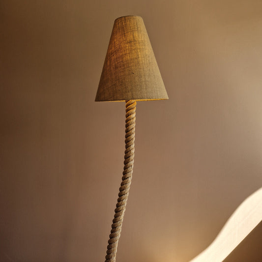 French rope lamp, Audoux-Minet style, 20th century